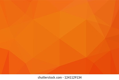Light Orange vector abstract mosaic backdrop. Creative geometric illustration in Origami style with gradient. Triangular pattern for your business design.
