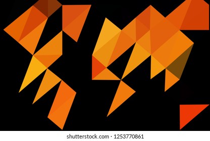 Light Orange vector abstract mosaic backdrop. Brand new colorful illustration in with gradient. Template for a cell phone background.