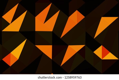 Light Orange vector abstract mosaic background. Colorful abstract illustration with gradient. Polygonal design for your web site.