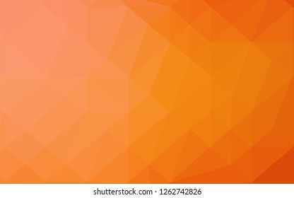 Light Orange vector abstract mosaic pattern. Creative illustration in halftone style with gradient. Completely new design for your business.