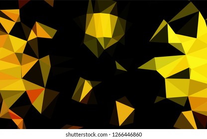 Light Orange vector abstract mosaic pattern. Creative geometric illustration in Origami style with gradient. The template can be used as a background for cell phones.