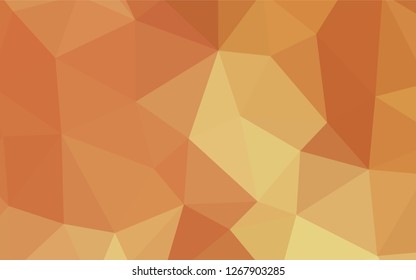 Light Orange vector abstract mosaic backdrop. Geometric illustration in Origami style with gradient.  Polygonal design for your web site.