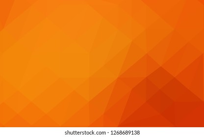 Light Orange vector abstract mosaic pattern. A sample with polygonal shapes. New texture for your design.