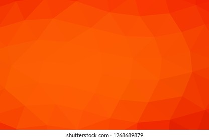 Light Orange vector abstract mosaic abstract mosaic. Geometric illustration in Origami style with gradient.  A completely new design for your business.
