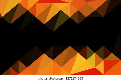Light Orange vector abstract mosaic pattern. Geometric illustration in Origami style with gradient. Elegant pattern for a brand book.