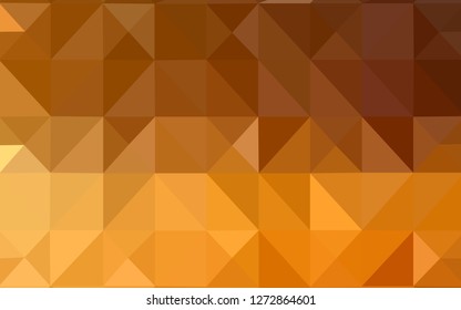 Light Orange vector abstract mosaic background. Creative illustration in halftone style with triangles. A completely new template for your banner.