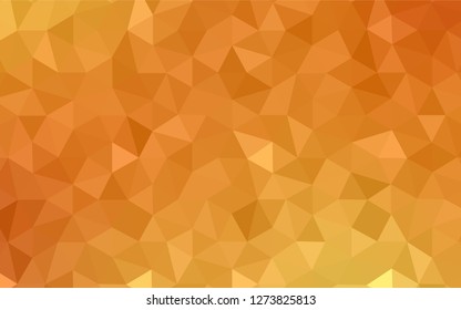 Light Orange vector abstract mosaic backdrop. A sample with polygonal shapes. Polygonal design for your web site.