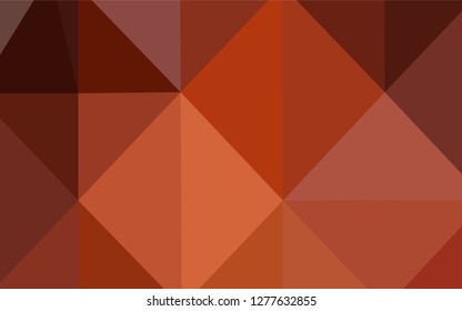 Light Orange vector abstract mosaic backdrop. Polygonal abstract illustration with gradient. Textured pattern can be used for background.