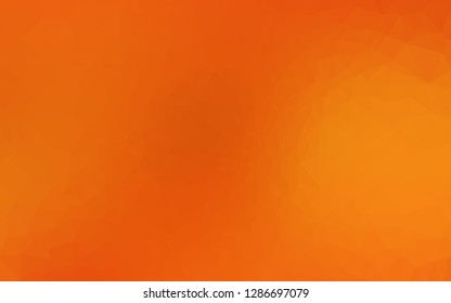 Light Orange vector abstract mosaic pattern. Colorful illustration in Origami style with gradient.  Polygonal design for your web site.