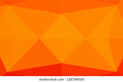 Light Orange vector abstract mosaic pattern. A sample with polygonal shapes. A new texture for your design.
