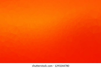 Light Orange vector abstract mosaic pattern. Brand new colorful illustration in with gradient. The best triangular design for your business.