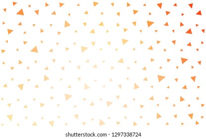 Light Orange vector  abstract mosaic background. Glitter abstract illustration with an elegant triangles. Brand new style for your business design.