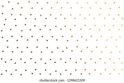 Light Orange vector  abstract mosaic pattern. Geometric illustration in Origami style with gradient.  Best triangular design for your business.