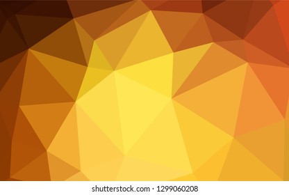 Light Orange vector abstract mosaic backdrop. Creative illustration in halftone style with triangles. Best triangular design for your business.