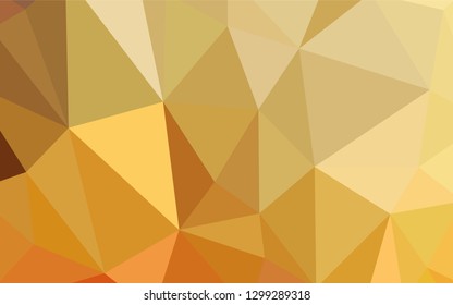 Light Orange vector abstract mosaic pattern. Creative illustration in halftone style with triangles. Triangular pattern for your design.