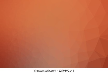 Light Orange vector abstract mosaic backdrop. Colorful illustration in Origami style with gradient.  Elegant pattern for a brand book.