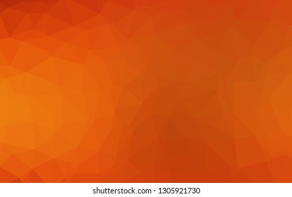 Light Orange vector abstract mosaic background. A vague abstract illustration with gradient. Template for your brand book.
