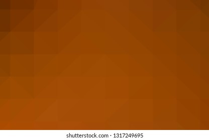 Light Orange vector abstract mosaic pattern. Modern abstract illustration with triangles. Completely new template for your banner.