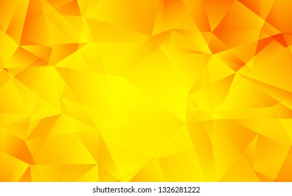 Light Orange vector abstract mosaic backdrop. Creative geometric illustration in Origami style with gradient. Template for cell phone's backgrounds.