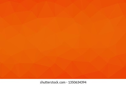Light Orange vector abstract mosaic pattern. Modern geometrical abstract illustration with gradient. Triangular pattern for your business design.