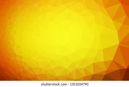 Light Orange vector abstract mosaic backdrop. A sample with polygonal shapes. Brand new design for your business.