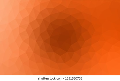 Light Orange vector abstract mosaic pattern. A completely new color illustration in a polygonal style. New template for your brand book.