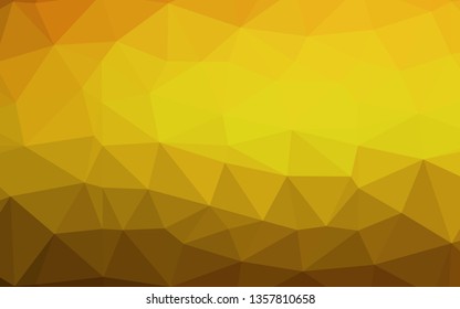 Light Orange vector abstract mosaic pattern. A sample with polygonal shapes. Brand new design for your business.
