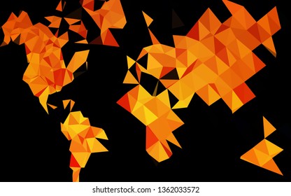 Light Orange vector abstract mosaic background. A vague abstract illustration with gradient. Template for your brand book.