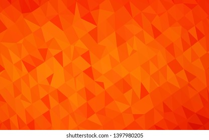 Light Orange vector abstract mosaic pattern. Shining colored illustration in a Brand new style. Completely new design for your business.