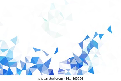 Light Orange vector abstract mosaic backdrop. A completely new color illustration in a polygonal style. Best triangular design for your business.