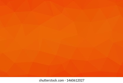 Light Orange vector abstract mosaic backdrop. Geometric illustration in Origami style with gradient. Elegant pattern for a brand book.
