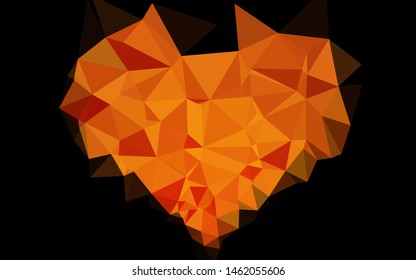 Light Orange vector abstract mosaic pattern. An elegant bright illustration with gradient. Polygonal design for your web site.