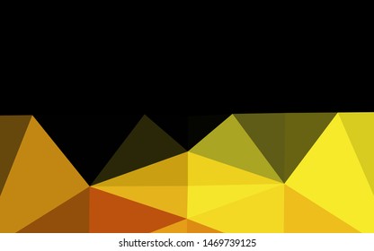 Light Orange vector abstract mosaic background. Colorful illustration in Origami style with gradient.  Polygonal design for your web site.
