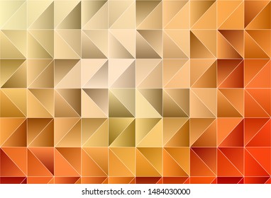 Light Orange vector abstract mosaic backdrop. A completely new color illustration in a polygonal style. Pattern for a brand book's backdrop.