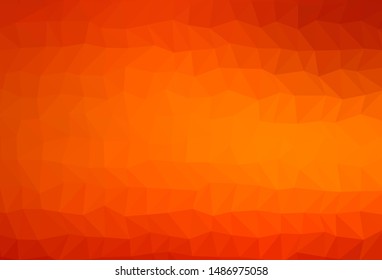 Light Orange vector abstract mosaic pattern. Modern geometrical abstract illustration with gradient. The best triangular design for your business.