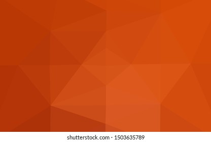 Light Orange vector abstract mosaic background. Triangular geometric sample with gradient.  Template for a cell phone background.