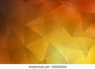 Light Orange vector abstract mosaic backdrop. Colorful illustration in polygonal style with gradient. Textured pattern for your backgrounds.