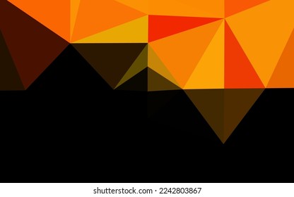 Fondo de mosaico abstracto vectorial claro naranja. Muestra con formas poligonales. Diseño completamente nuevo para su negocio.