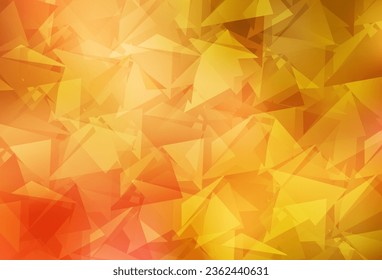 Light Orange vector abstract mosaic background. Colorful illustration in abstract style with triangles. Pattern for a brand book's backdrop.