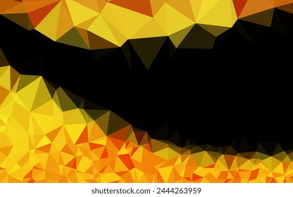 Light Orange vector abstract mosaic pattern. Geometric illustration in Origami style with gradient. New texture for your design.