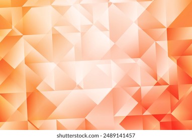Hellorange Vektorgrafik abstrakte Mosaik Hintergrund. Moderne abstrakte Illustration mit Dreiecken. Polygonales Design für Ihre Website.