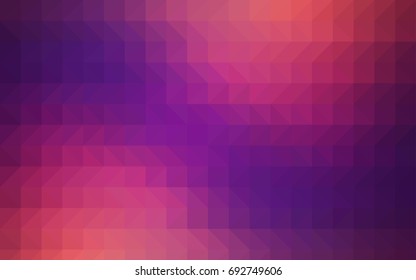 Light Orange vector abstract mosaic background. Shining illustration, which consist of triangles. The best triangular design for your business.