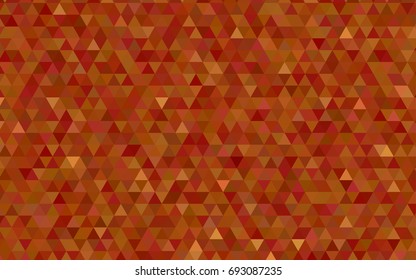 Light Orange vector abstract mosaic background. Shining illustration, which consist of triangles. Brand-new design for your business.