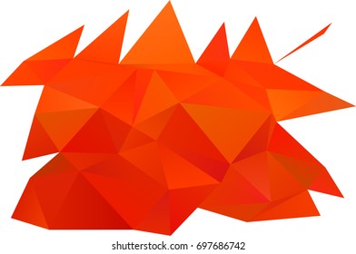 Light Orange vector abstract mosaic template. A completely new color illustration in a vague style. A new texture for your design.