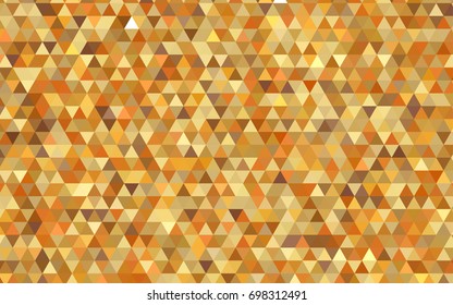 Light Orange vector abstract mosaic background. Geometric illustration in Origami style with gradient.  The best triangular design for your business.
