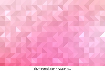 Light Orange vector abstract mosaic background. Brand-new colored illustration in blurry style with gradient. The best triangular design for your business.