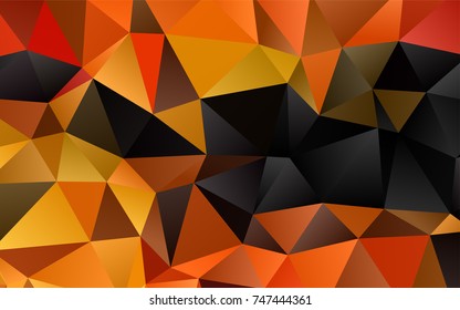 Light Orange vector abstract mosaic pattern. Creative illustration in halftone style with gradient. The elegant pattern can be used as part of a brand book.