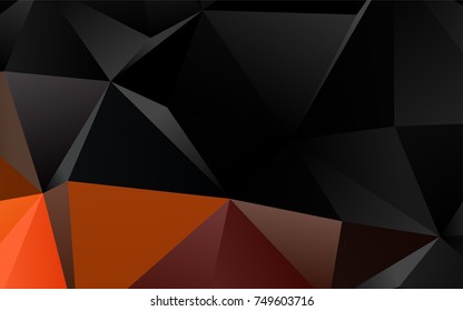 Light Orange vector abstract mosaic background. Creative geometric illustration in Origami style with gradient. The polygonal design can be used for your web site.