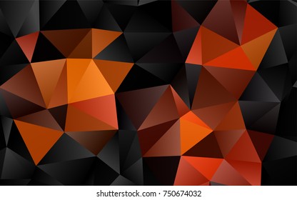 Light Orange vector abstract mosaic template. A sample with polygonal shapes. The polygonal design can be used for your web site.