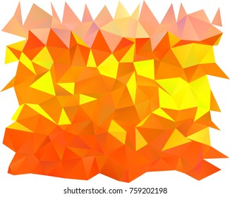 Light Orange vector abstract mosaic template. Creative illustration in halftone style with gradient. A completely new design for your business.